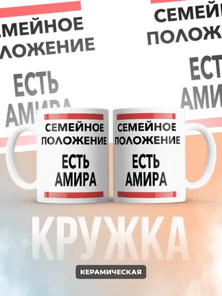 Кружка "Семейное положение, есть Амира"