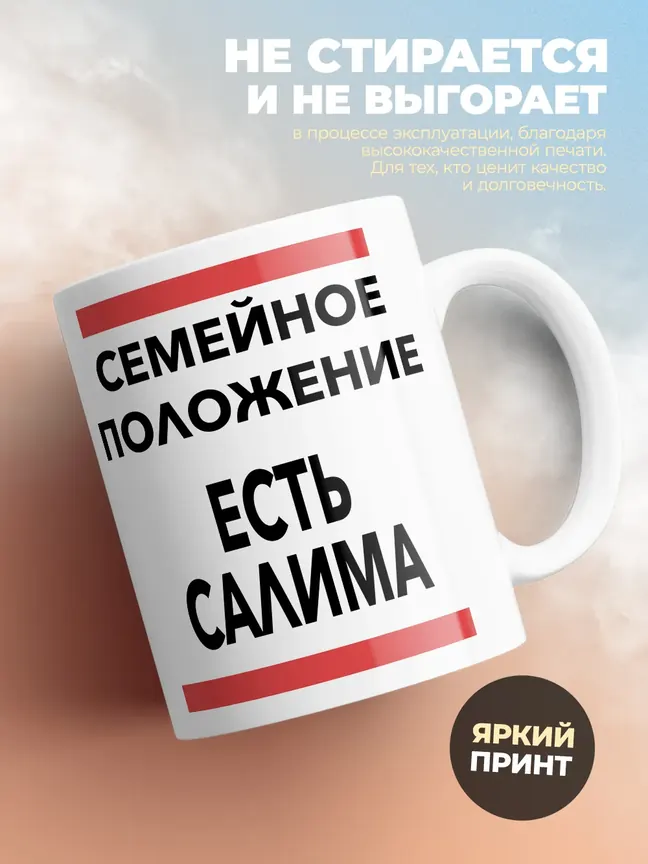 Кружка "Семейное положение, есть Салима"