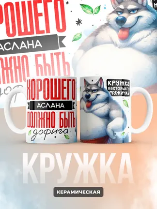 Кружка "Хорошего Аслана должно быть дофига"