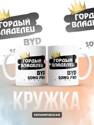 Кружка "Гордый владелец BYD Song Pro"