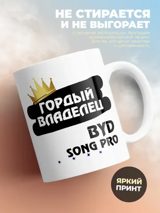 Кружка "Гордый владелец BYD Song Pro"