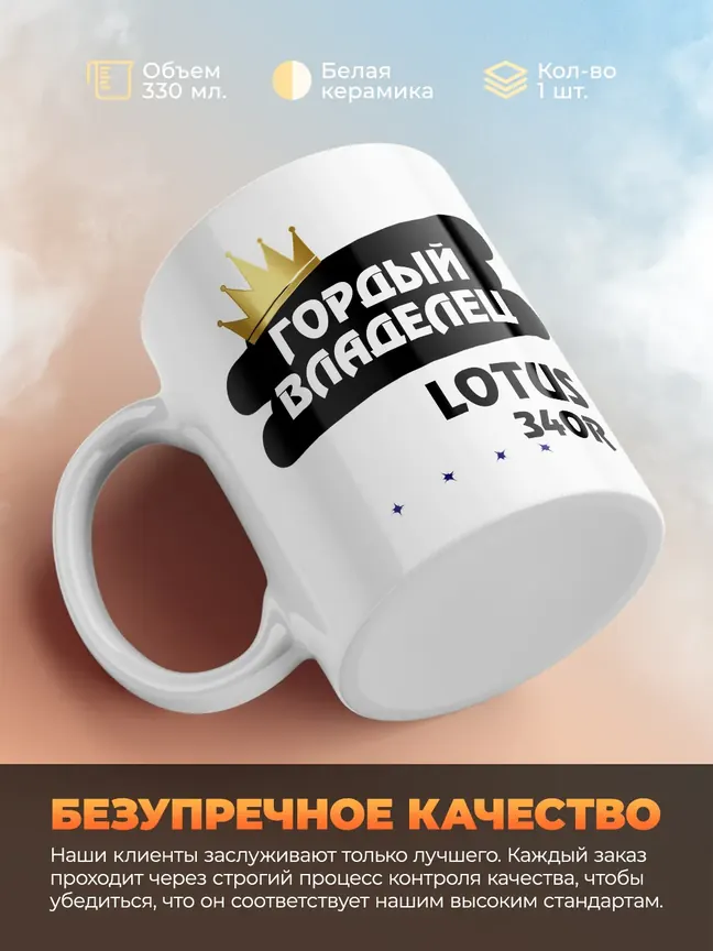 Кружка "Гордый владелец Lotus 340R"