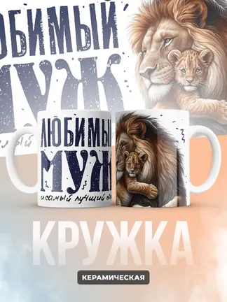 Кружка PODARIX "Любимый муж и самый лучший папа" 330 мл.