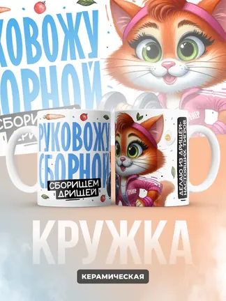 Кружка PODARIX "Руковожу сборной. Сборищем дрищей" 330 мл.